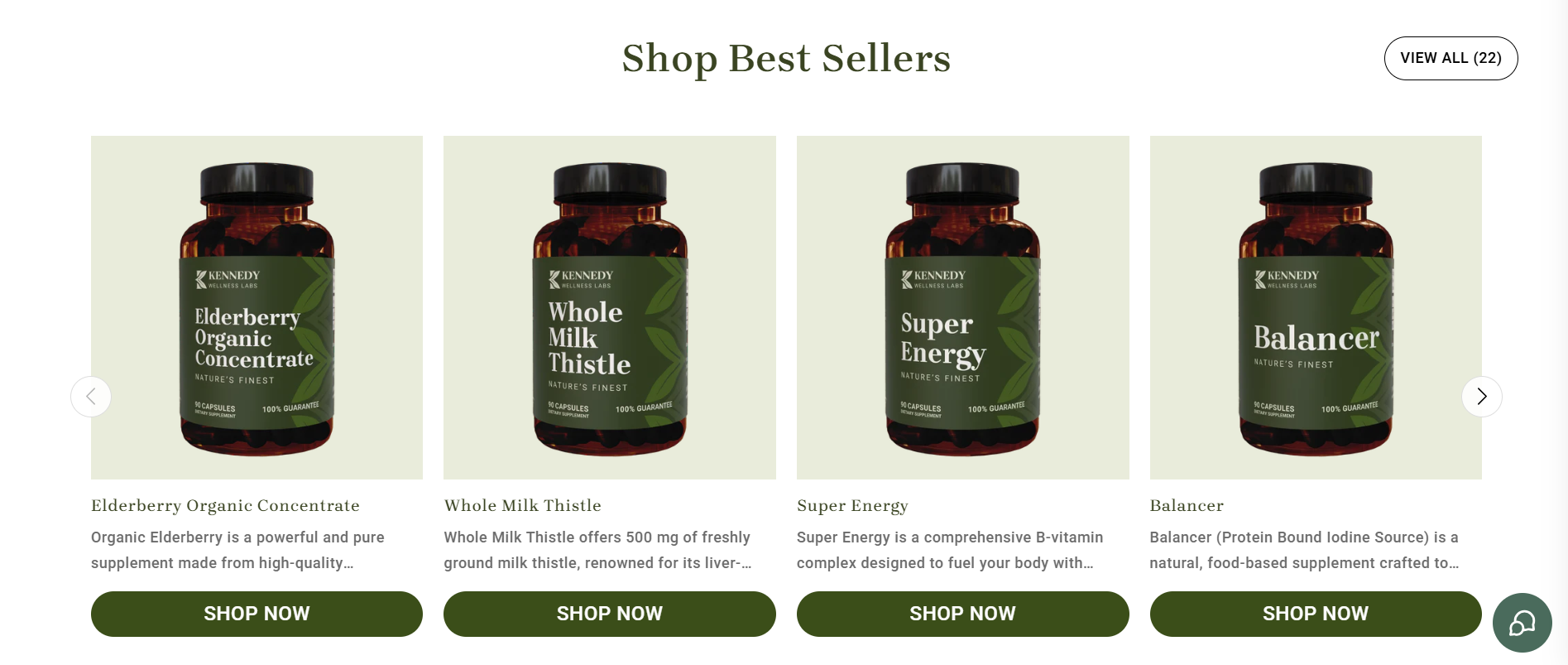 Homepage: Shop Best Sellers carousel