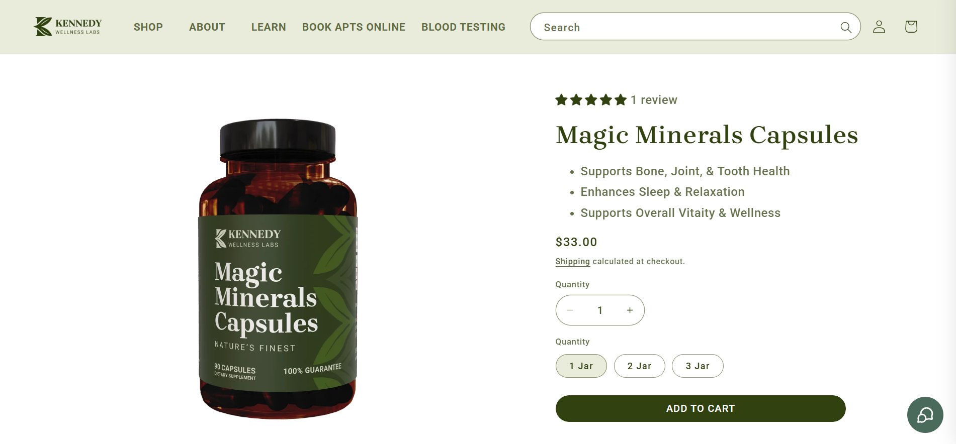Product page: Magic Minerals Capsules