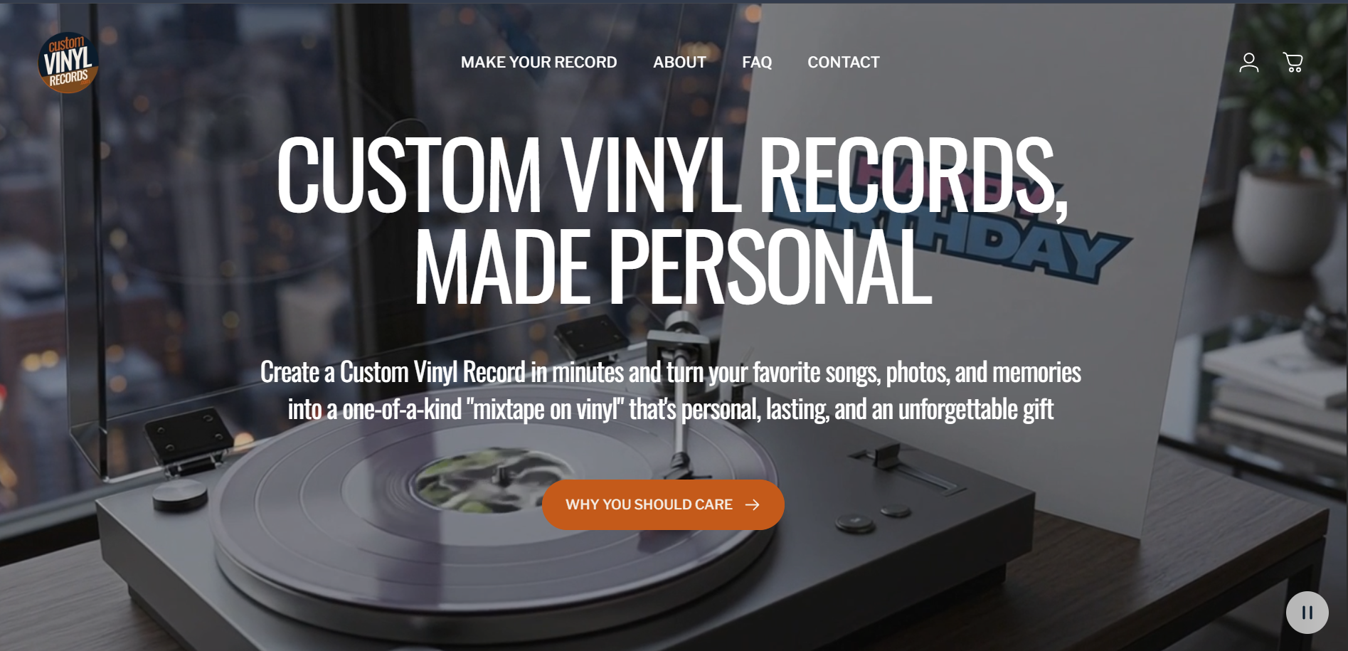 Custom Vinyl Records storefront