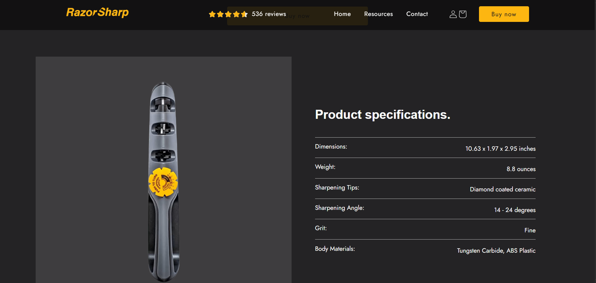 Homepage: Advanced Precision feature section